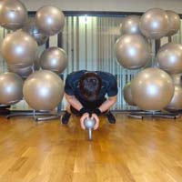 Push up (con mani sulla palla di un kettlebell)