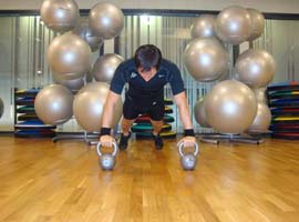 Push up (con rotazione kettlebell)