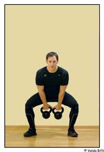 Two kettlebell clean