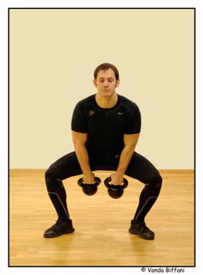 Two kettlebell high pull