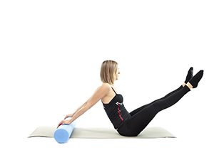 pilates foam roller Hip Circle, posizione 2