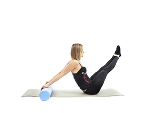 pilates foam roller Hip Circle, posizione 3
