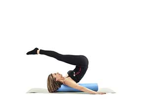 pilates foam roller Roll Over, posizione 4