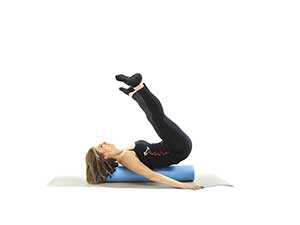 pilates foam roller Roll Over, posizione 5