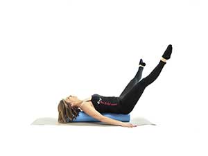 pilates foam roller Roll Over, posizione 6