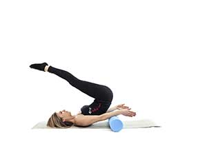 pilates foam roller Roll Over, posizione 2