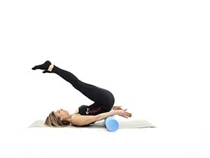 pilates foam roller Roll Over, posizione 5