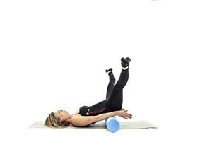 pilates foam roller Roll Over, posizione 6