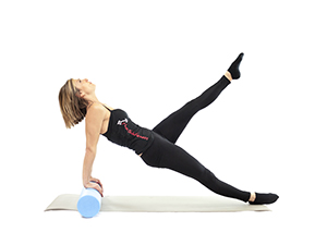 pilates foam roller Leg Pull Back, posizione 3