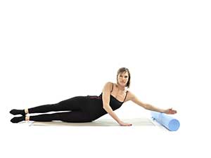 pilates foam roller Side Kick, posizione 2