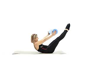 pilates foam roller Teaser, posizione 2