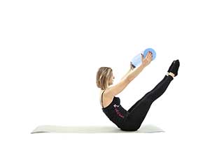 pilates foam roller Teaser, posizione 3