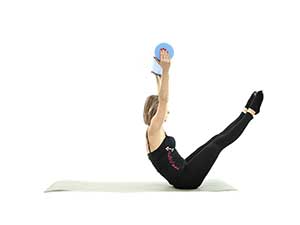 pilates foam roller Teaser, posizione 4
