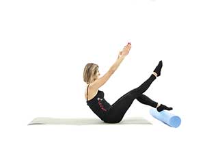 pilates foam roller Teaser - preparazione, posizione 3