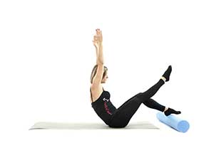 pilates foam roller Teaser - preparazione, posizione 4