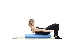 pilates foam roller Chest lift, posizione 3