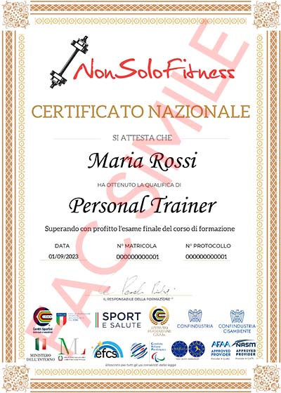 Certificato Nazionale Personal Trainer